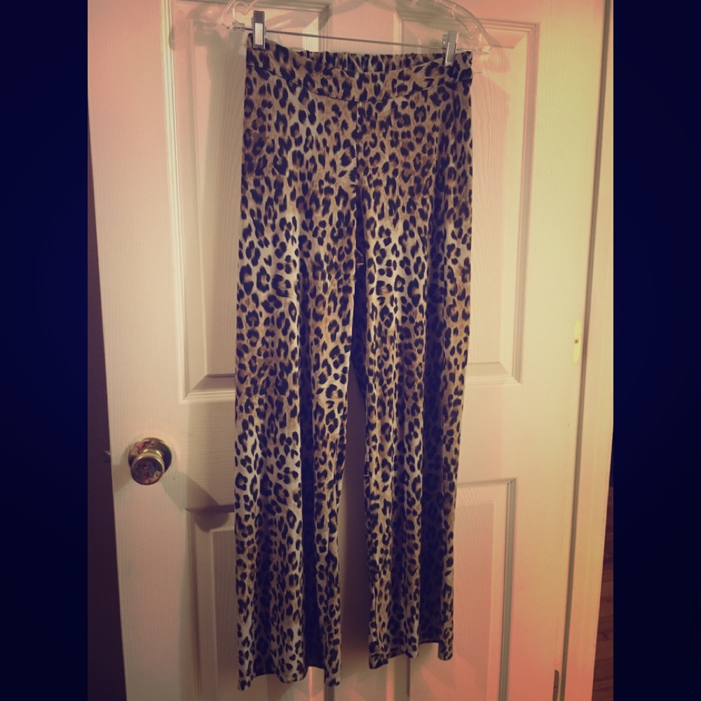 Silky Leopard Pants